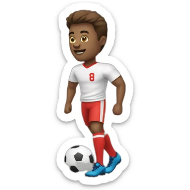 Footbaleur avec pouce en l’air sticker