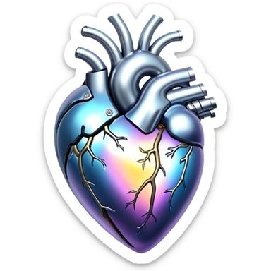 sorayama astral heart glowing aura sticker