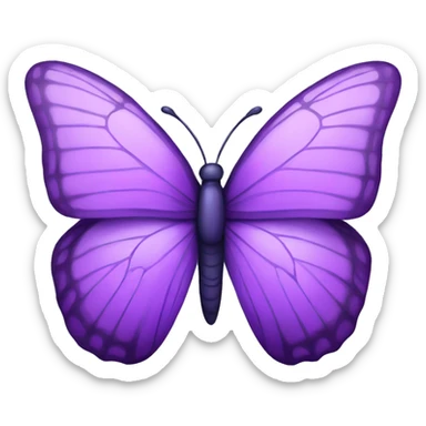 purple butterfly sticker