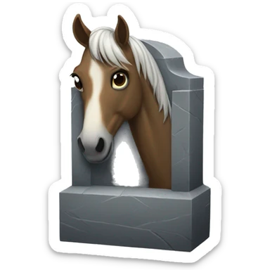 A tombstone which commemorates the death of a zorse sticker