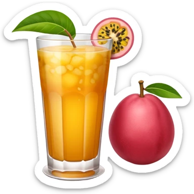Guava and passion fruit alcoholic drink  sticker