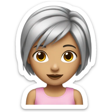 Gril AT short hair sticker