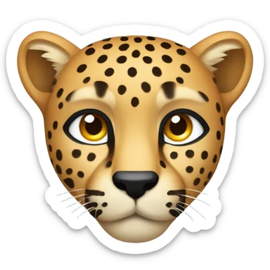 Cheetah head icon sticker