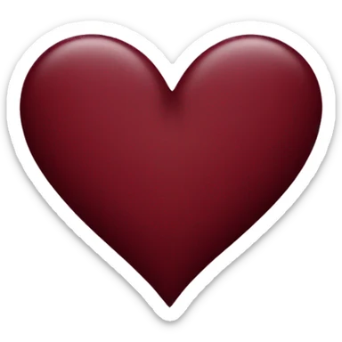 burgundy heart sticker