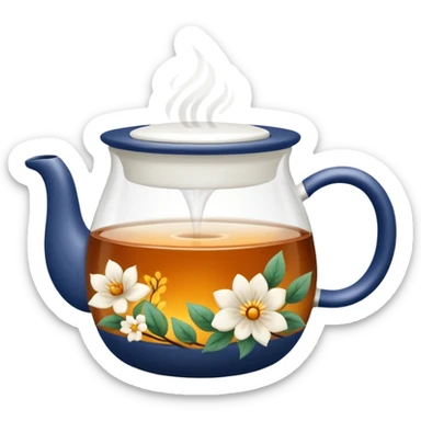 Tea Mug with steaming tea inside sticker