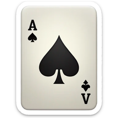 Blue and black ace logo sticker