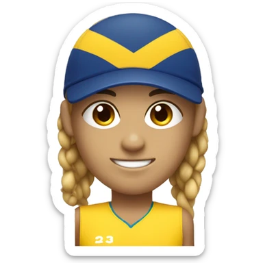 Beach volleyball player sticker
