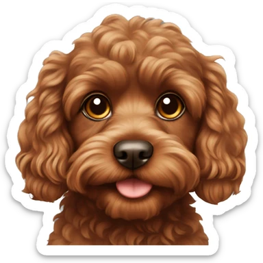 Brown/red girl cavoodle  sticker