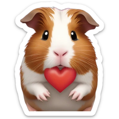 guinea pig heart sticker