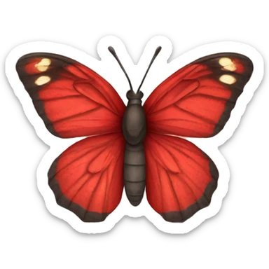 mariposa roja sticker