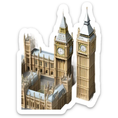 London houses of parliament sticker