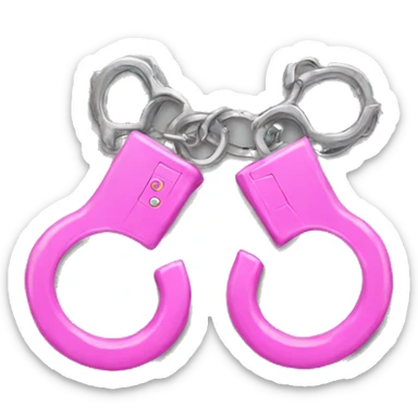 pink handcuffs  sticker