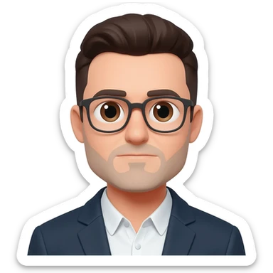 Hombre con anteojos sticker