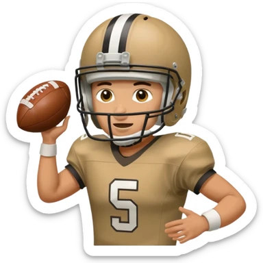 A person playing football on the field sticker