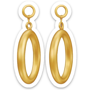Pendientes dorados largos  sticker
