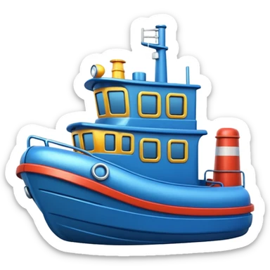 cute tugboat emoji sticker