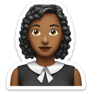 collar on woman sticker