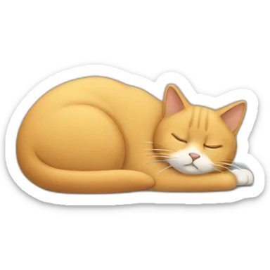 Un chat qui dort sur le dos sticker