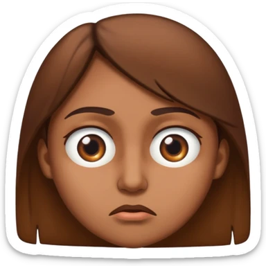 face side eye looking a little disgusted sticker