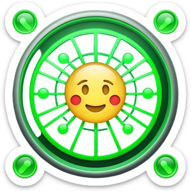 radar system scanning for emoji faces, radar screen with emoji blips sticker