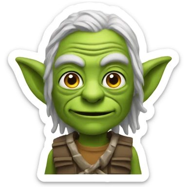 goblin building legos sticker