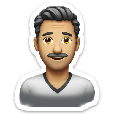 handsome yapping man sticker