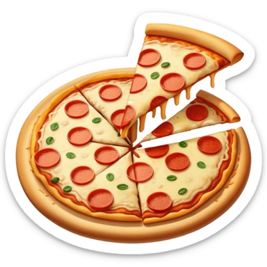 French fries with a pizza sticker