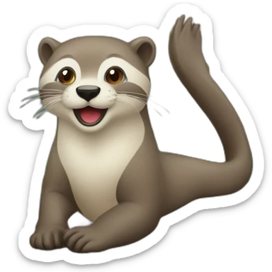 tour effeil sur une loutre sticker