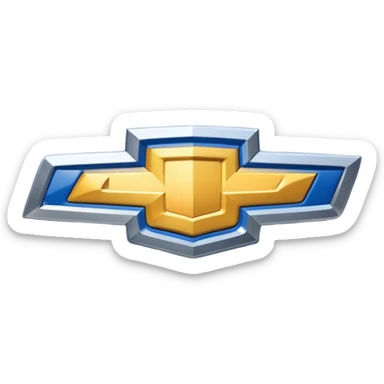 Logo de Chevrolet con líneas rectas sticker