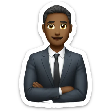 a team lead managing agents in office sticker