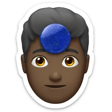 round lapis lazuli blue stone sticker