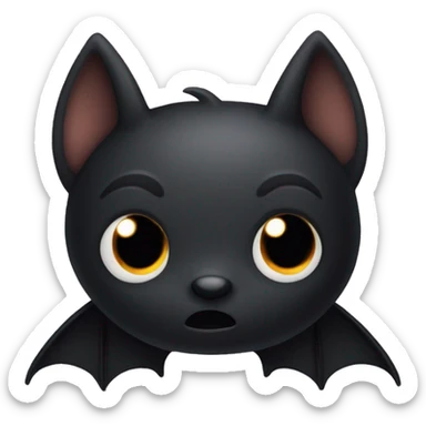 Really cute black bat sticker