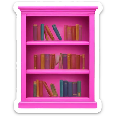 Pink bookcase  sticker