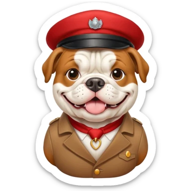 bulldog ingles postman sticker