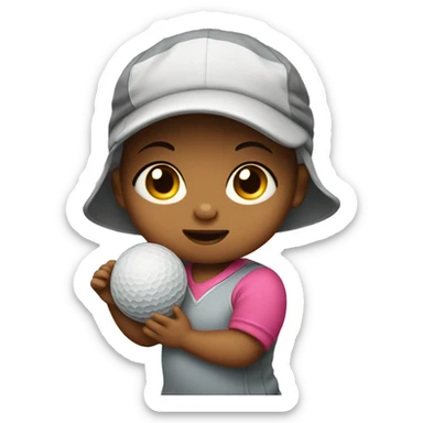 Baby girl playing disc golf  sticker