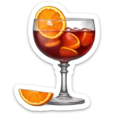 negroni in old fashioned glass sticker