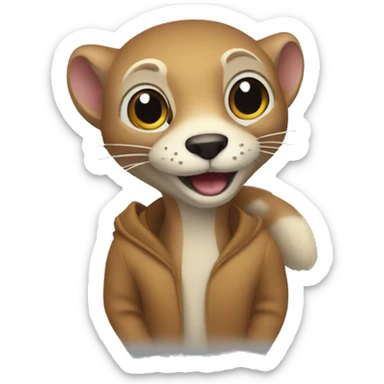 Weasel in a gas station sticker