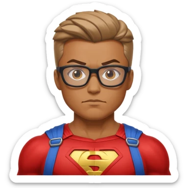 Glasses-Wearing super Heroe sticker