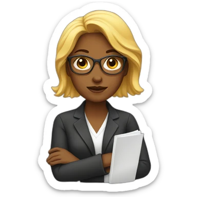 female writer sticker