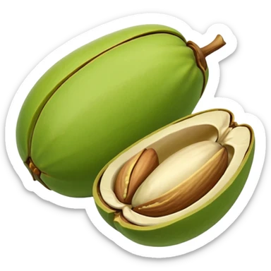 pistachio with shall sticker