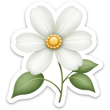 Flor blanca de sentido pésame sticker