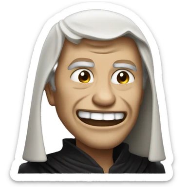 A Sith Lord laughing to tears sticker