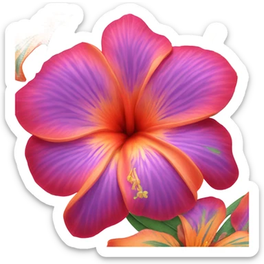 tropical flower sticker