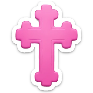 pink cross sticker