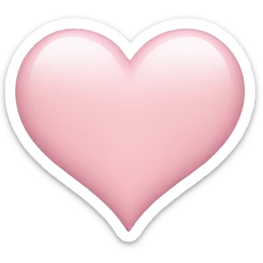 light pink heart  sticker
