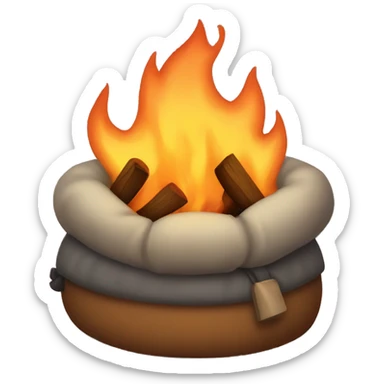 Cozy fire sticker
