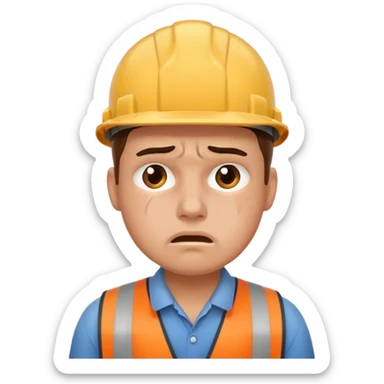 worker in stress sticker