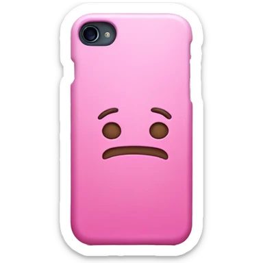 iphone with pink case sticker
