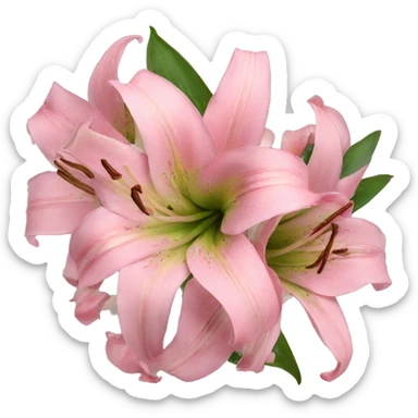 Pink lilies sticker