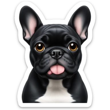 All Black French bulldog sticker